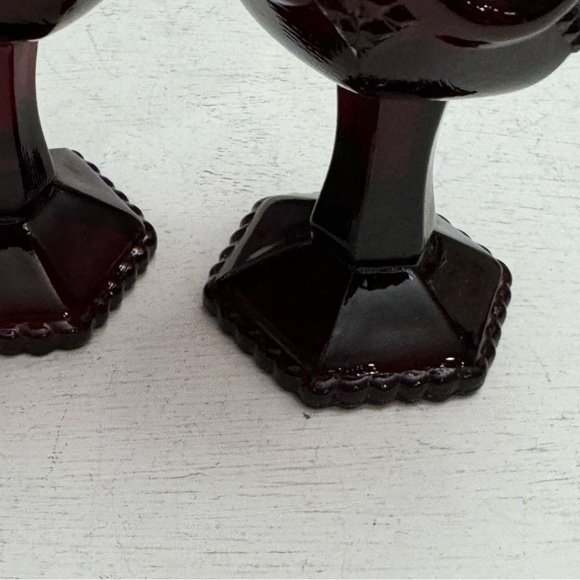 Vintage Avon Cape Cod Collection Vintage Cordial Sherry Red Goblets Retro - Picture 7 of 13